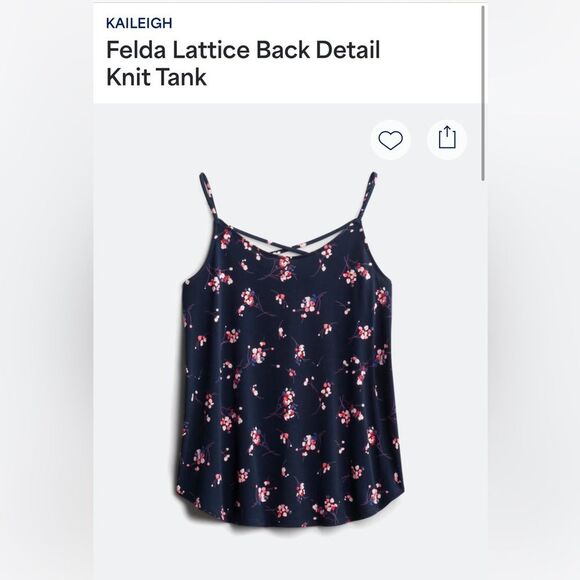 Kaleigh navy blue strappy tank - Picture 2 of 3